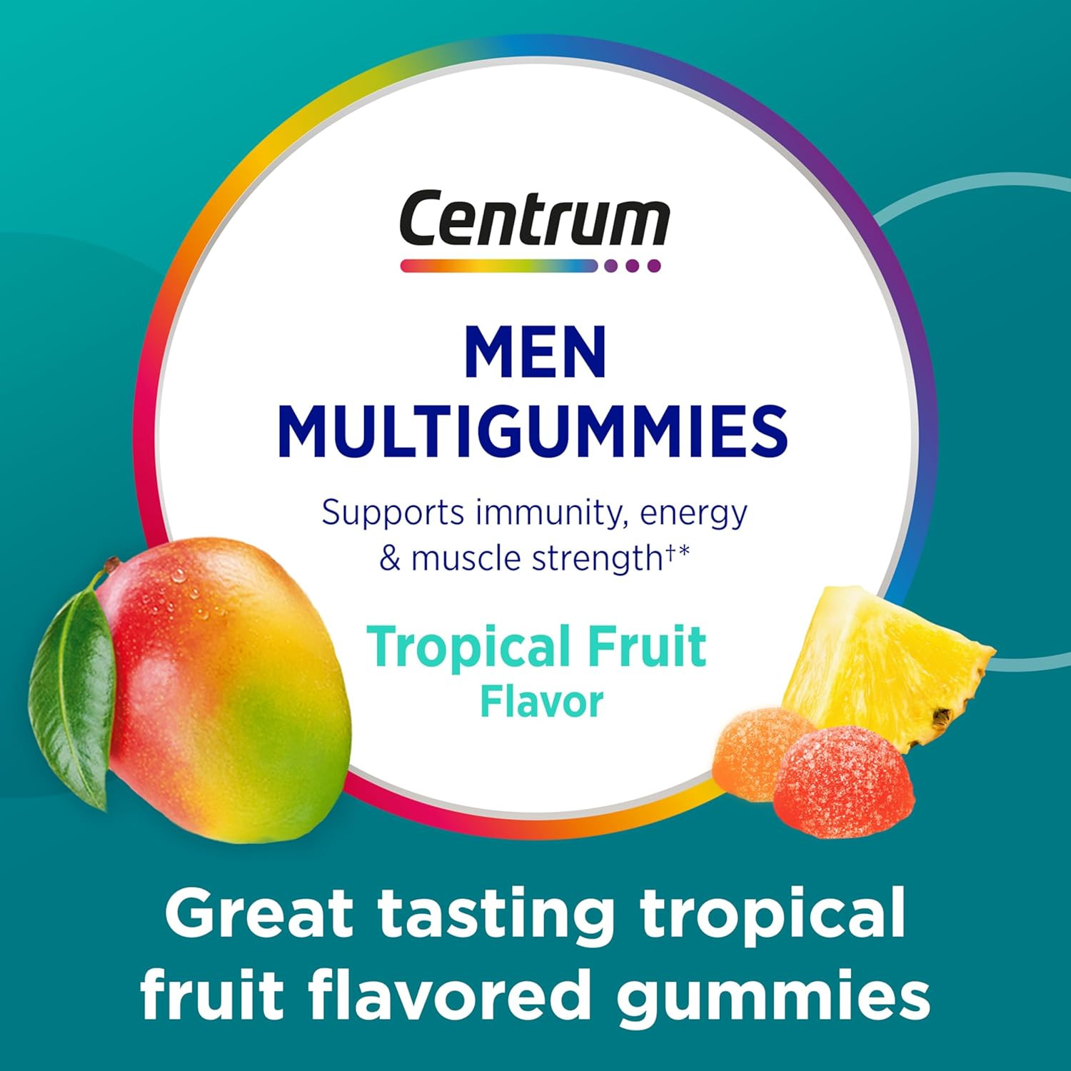 Men'S Multivitamin Gummies, Immune, Energy, Healthy Appearance Support, 100 Coun