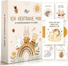 40 liebevoll gestaltete Affirmationskarten f&uuml;r Kinder von 3 bis 6 Jahren Kurze