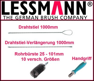 LESSMANN Rohrbürste Stahl Handgriff Verlängerung Drahtstiel Gewinde W 1/2  