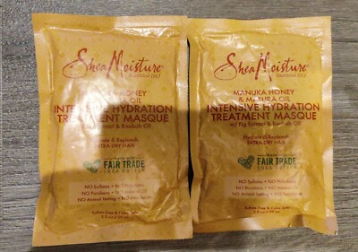 Lot 2- Shea Moisture Manuka Honey Mafura Oil Intensive Hydration Hair Masque 2oz