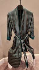 Vintage Victoria's Secret Gold Label Green Striped Terry Lined Robe Women's P/S