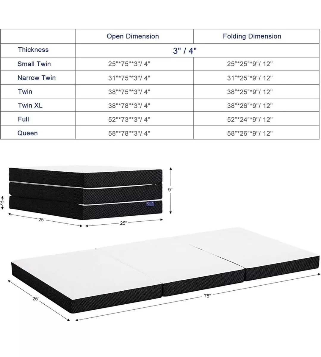 25 x 75 mattress deals