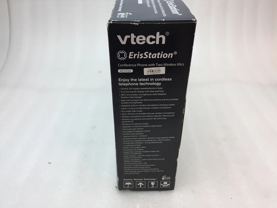 VTech Erisstation VCS702 Conference Phone w/ 2 Orbitlink Wireless Mics - Image 3 of 4
