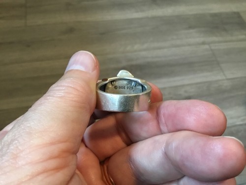 Sterling Silver Bradford Exchange "God Bless America" Biker Ring Size 12, WOW! - Picture 10 of 19