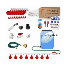 Automatic Chicken Waterer System (45 Accessories Included), Complet... Fast Ship