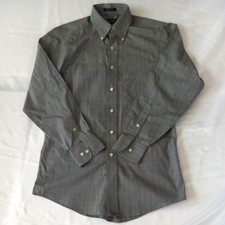 Chaps Ralph Lauren Mens Sz S LongSleeve Button Down Black & White Plaid Shirt 