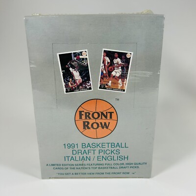 1991 FRONT ROW BASKETBALL DRAFT PICKS ITALIAN/ENGLISH 36 FACTORY SEALED WAX PACK