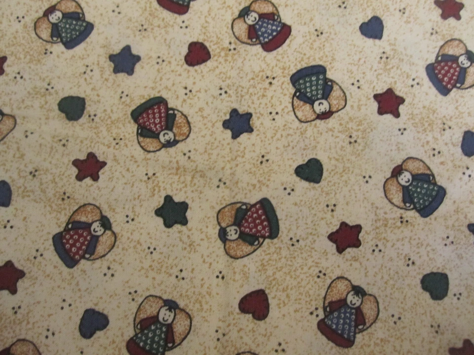 Colchas de algodón FAbric Little Edredones Fabri-Edredón Lanzado Pequeños Ángeles Corazones 1 yarda 7' x 44 Foto 3 de 4