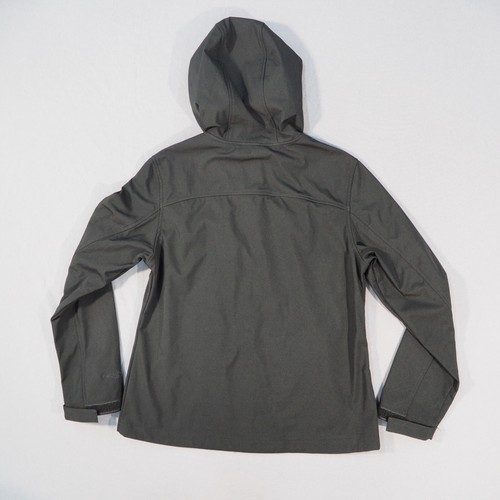 FreeTech Jacket Womens Medium Black Soft Shell Pink Fleece Hooded Full Zip - Picture 2 of 9