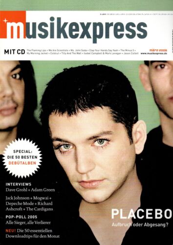MUSIKEXPRESS 03/2006 (Placebo, Special: Die 50 besten Debütalben, Dave Grohl) - Zdjęcie 1 z 1
