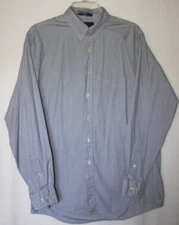 Mark Alexander Shirt Mens 16-34/35 White Blue Micro Ck Button Up Pinpoint Oxford