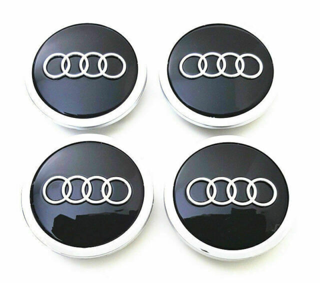 Für Audi 69mm Schwarz Nabenkappen Felgendeckel Alufelgen Satz-4B0601170A 4x