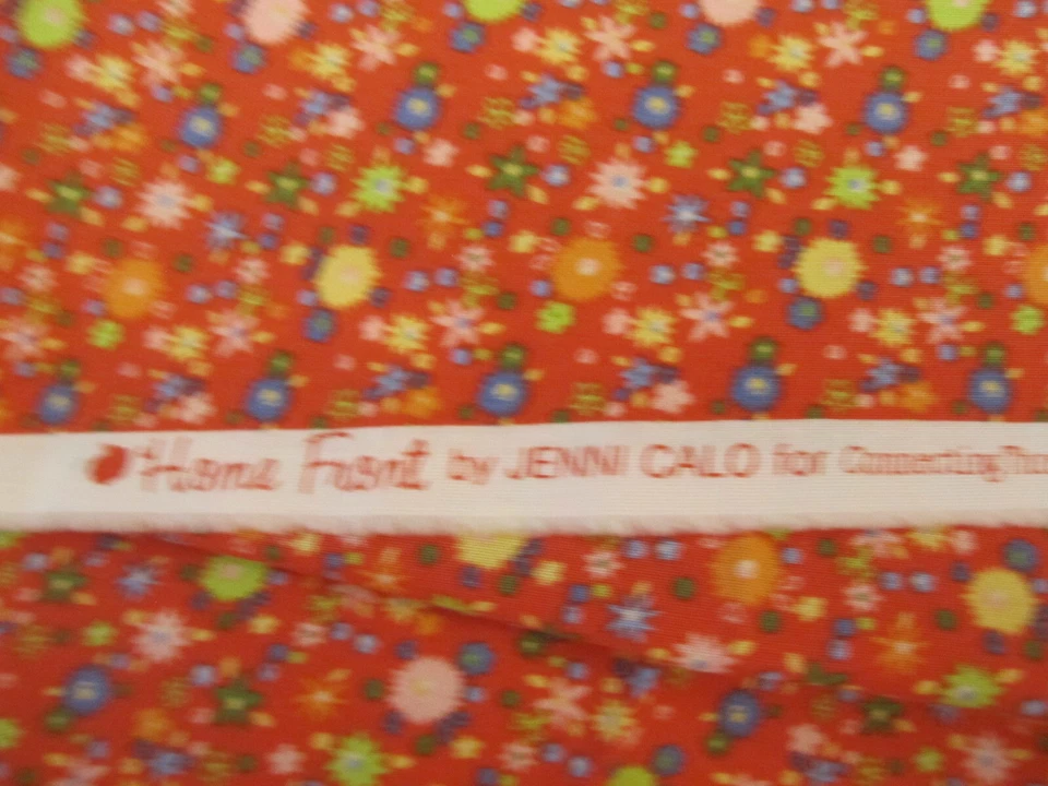 Cotton Calico Fabric by Jenni Calo for Connecting Threads Lime Yellow 1yd 33x42 - Image 4 of 4