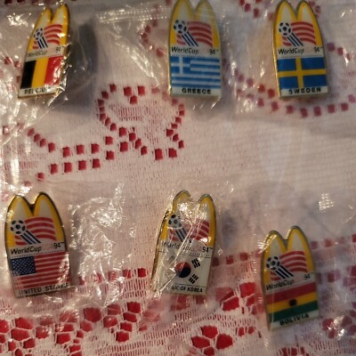 希少　マクドナルド　1994年製 サッカー ワールドカップ スポンサー バッジ Mcdonalds 1994 Fifa World Cup Soccer Commemorative Pins. New | eBay