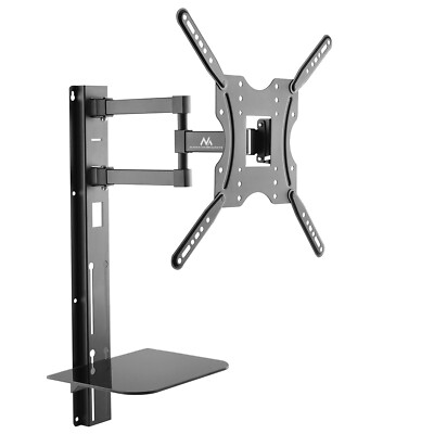 TV Wall Mount with Shelf DVD xBox PS4 PS5 LCD LED 32"- 55" Adjustable ...