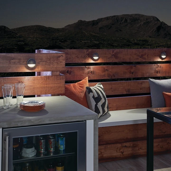 Kichler 12V Brass Deck Light - 3W - T5 LED Lamp Base  - Image 2 of 4