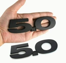 2pc Matte Black 5.0 Emblem Badge For 11-20 Mustang GT 2.3T Fender Rear Trunk New