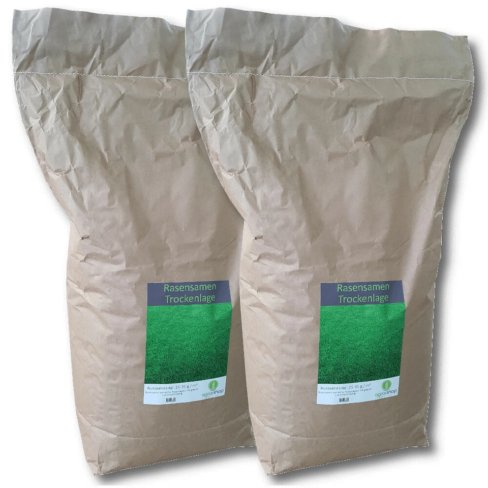 Graines à gazon pour zone sèche 20 kg Graines d’herbe Gazon Graines Pelouse - Photo 1/1