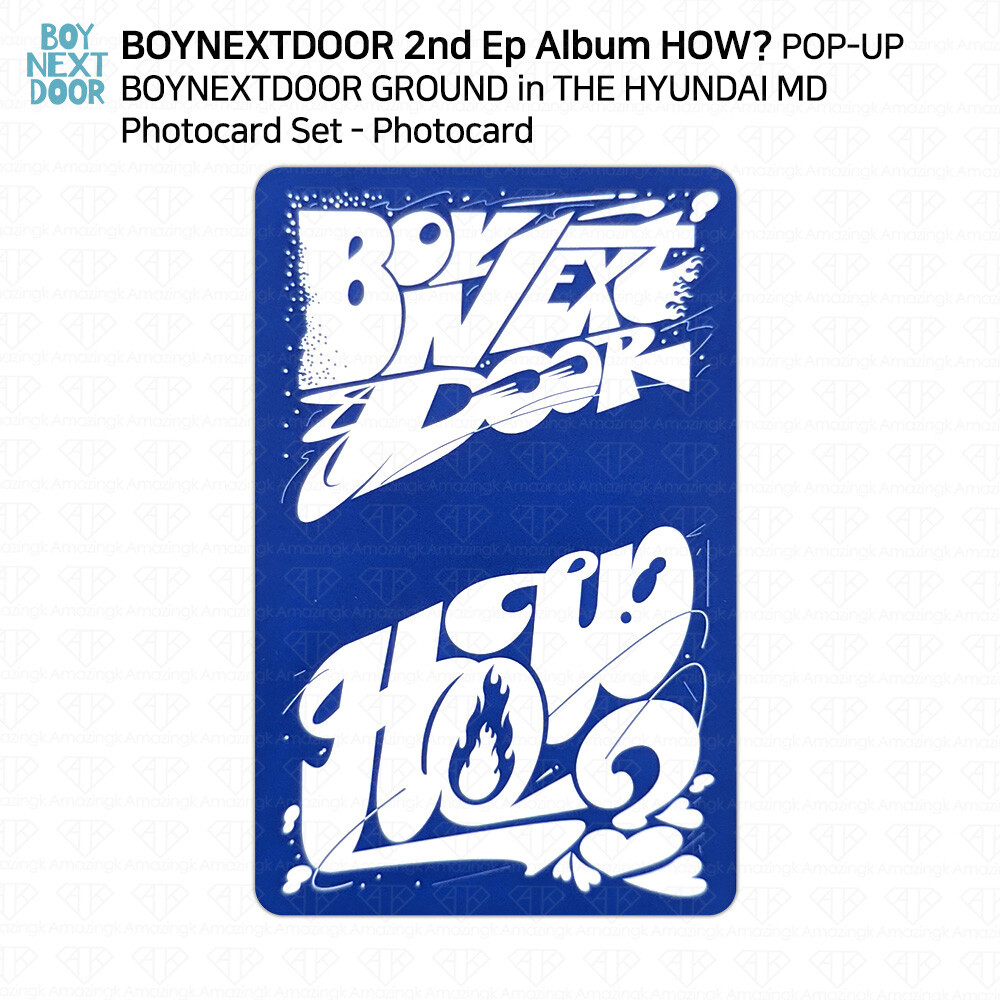 BOYNEXTDOOR 2nd EP Album HOW? GROUND in THE HYUNDAI POP UP MD