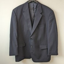Lauren Ralph Lauren Blue Wool Two Button Sports Coat Blazer Jacket Only 48R