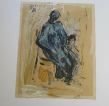 JOSEP TUR OIL PAINTING IMPRESSIONIST PORTRAIT LISTED MODERNIST EXPRESSIONISM