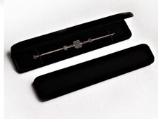 2 Pieces Long Velvet Jewelry Chain Necklace Gift Boxes Bracelet Storage Case