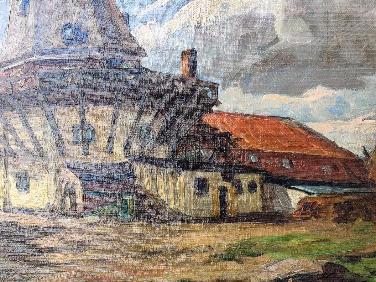 Axel Hansen (1896-1936): THE OLD TOWER MILL, original oil