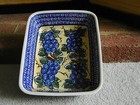 Polish pottery stoneware Boleslawiec deep baker grapes — photo 2