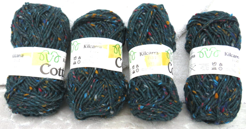 Kilcarra Cottage Pure New Wool Yarn Green Fleck #3493 Dye 190 made in Ireland