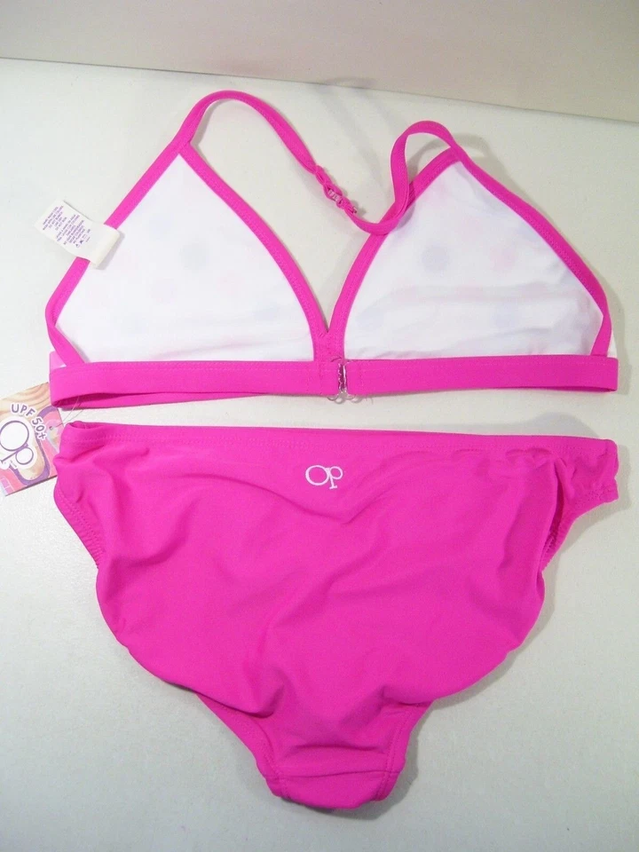 NUEVO Niñas *10-12* OP Lunares Bikini Dos Piezas Traje de Baño Traje de Baño Rosa Foto 2 de 2