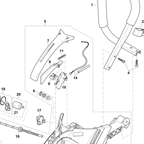 Dolmar Makita 6400 7300 7900 new oem throttle cable # 010-117-040 # 038-117-042 - Image 2 of 4