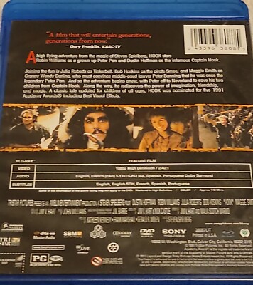 Hook Blu-ray DVD Robin Williams , Julia Roberts 43396380875| eBay