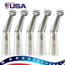 5X AZDENT Dental Slow Low Speed Contra Angle Handpiece Push Button E-Type USA