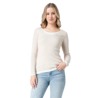 M.O.D Damen Pullover Feinstrick SP25-PL153 in Beige Blond