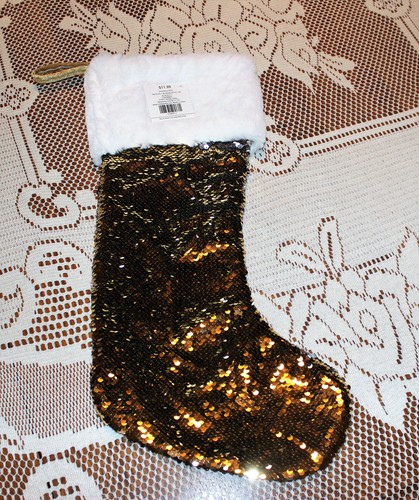 Choice Christmas Stockings Striped Pom Poms Holly Sequins Red Green White Gold S - Picture 15 of 22
