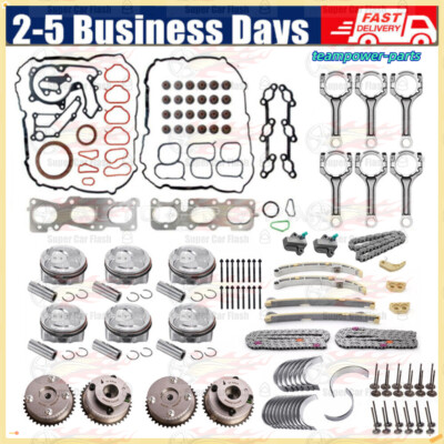Engine Rebuild Overhaul Kit Connecting Rod Timing Chain For Hyundai KIA 3.3L 