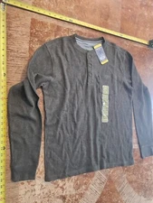 Henley Thermal Medium Long Sleeve Shirt Mens NWT #S80