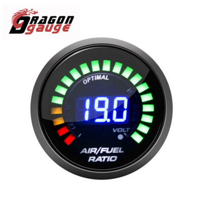 2 in 1 Meter 52MM Narrowband Digital Air Fuel Ratio Gauge Kit 12 V I1O2