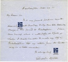 DANIEL WEBSTER - ATTRACTIVE FULL PAGE AUTOGRAPH LETTER SIGNED SEC OF STATE  1851