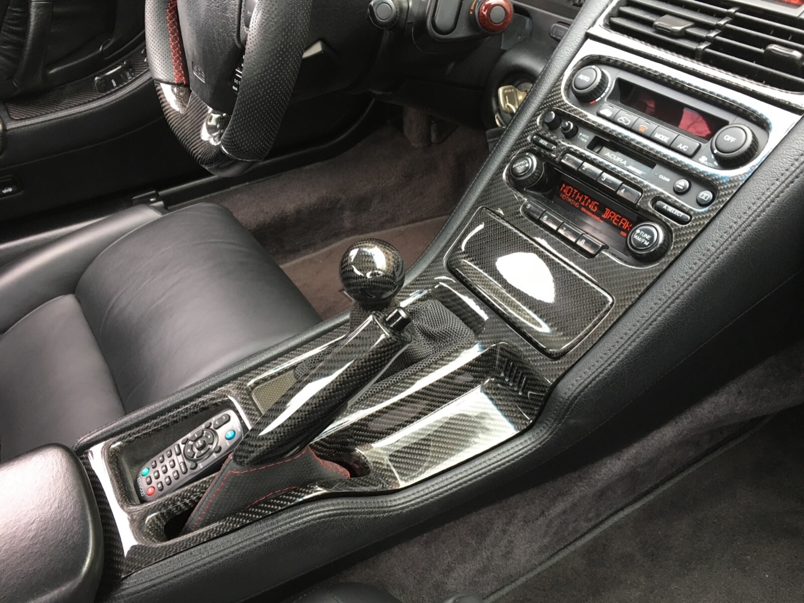 Honda Acura NSX Bespoke LHD OEM Casette radio dash panel Gloss Carbon Fiber