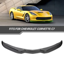 Front Bumper Lip Splitter Carbon Fiber Look For 2014-2019 Corvette C7 Stage 2