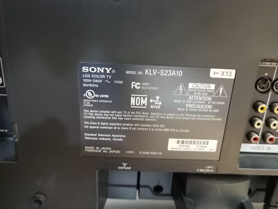 Sony WEGA KLV-S23A10 23