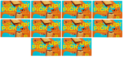 10x Pick Up Salted Caramel,Milchschokolade Tafel mit Karamell im Doppelkeks 128g