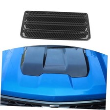 for Silverado Hood Scoops Trim Cover Decal Carbon Fiber for Chevrolet gray