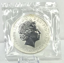 1999 Great Britain £2 Britannia 1oz Silver BU Sealed Original Packaging