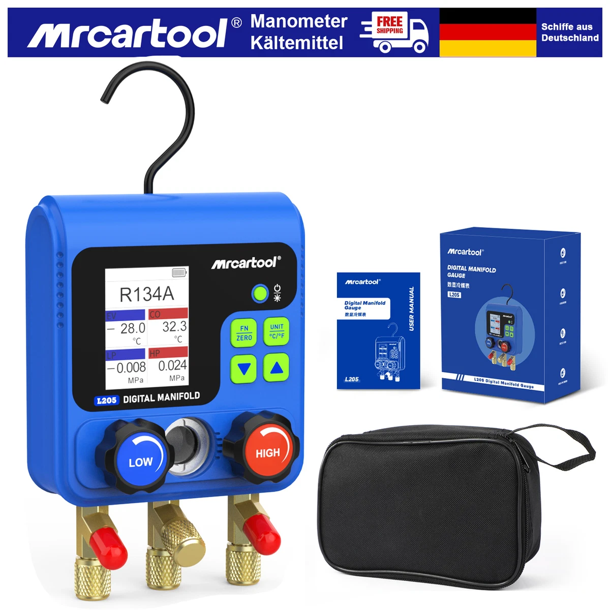 Flaschenadaptersatz Für Kältemttel R134a Klmagas Umfülladapter R134a