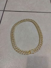 14k Gold Plated Stainless Steel Miami Cuban Link Bracelet Chain