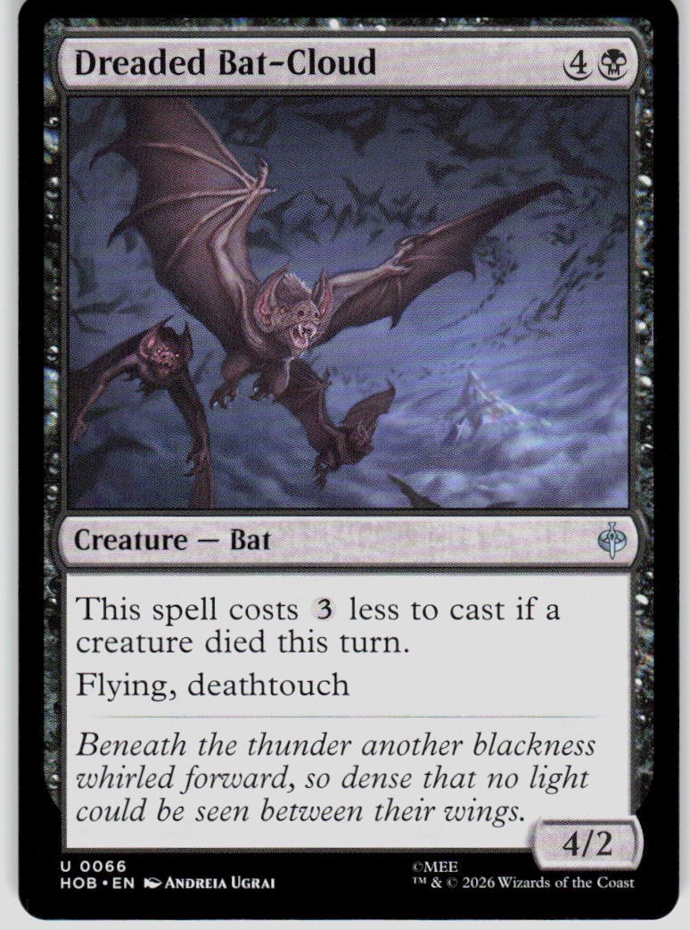Dreaded Bat Cloud 66 The Hobbit Magic the Gathering