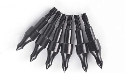 12 Pc Steel 100 Grain Archery Arrow Field Point Field Tips Practice Target