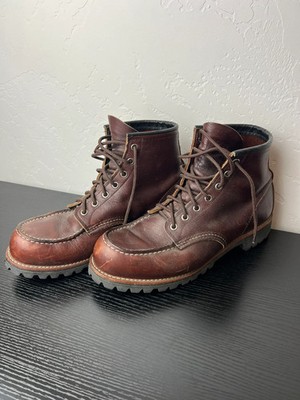 Red Wing 8146 Moc Toe Boots Briar Oil-Slick Leather Vibram Made USA 10.5 D